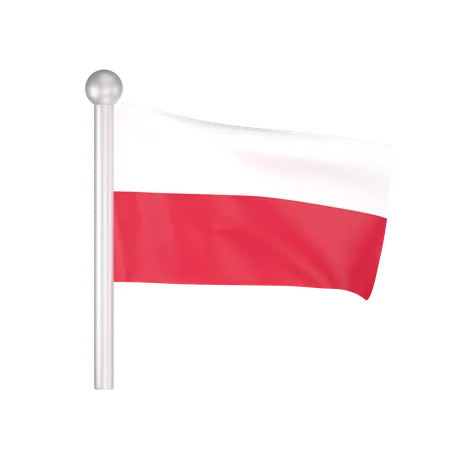 Free Bandera de polonia  3D Icon