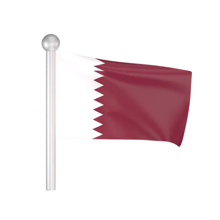 Free Bandera de qatar  3D Icon