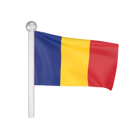 Free Bandera de rumania  3D Icon