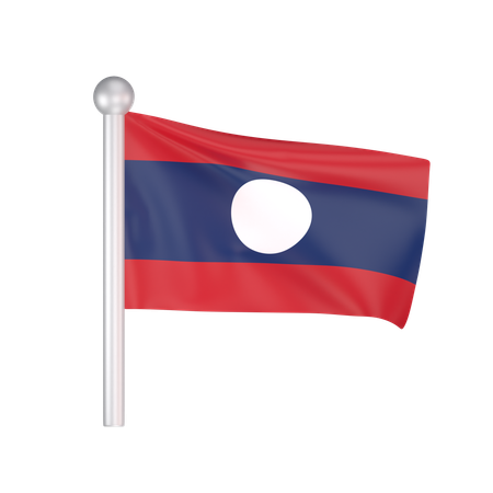 Free Bandera de laos  3D Icon