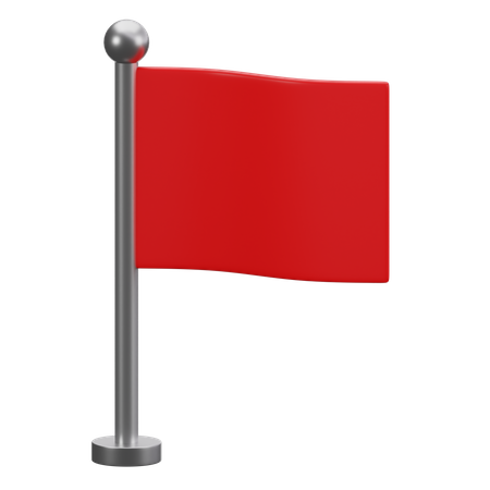 Free Bandera roja  3D Icon