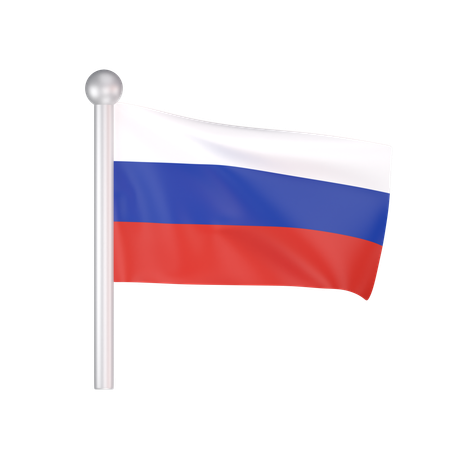 Free Bandera de rusia  3D Icon