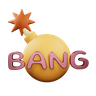 3d for bang explosion sticker