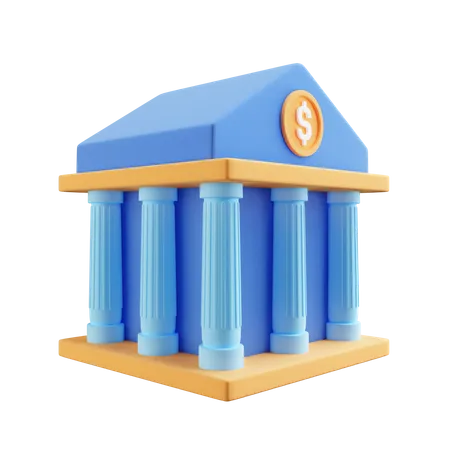 Free Bank  3D Illustration
