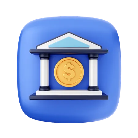 Free Bankgebäude  3D Icon