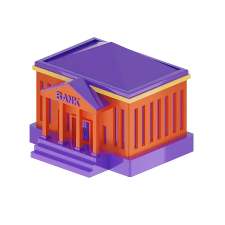 Free Bankgebäude  3D Icon