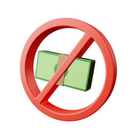Free Banned Cash  3D Icon