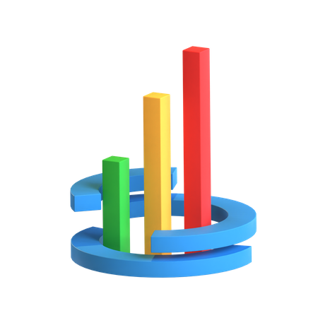 Free Bar Chart  3D Icon