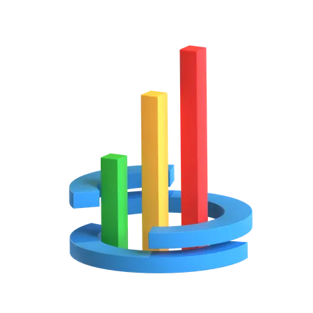 Free Bar Chart  3D Icon