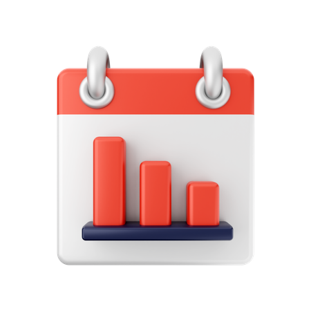 Free Bar Graph Calendar  3D Icon