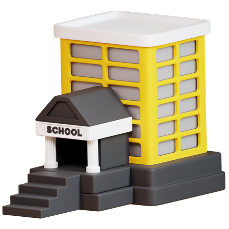 Free Bâtiment scolaire  3D Icon