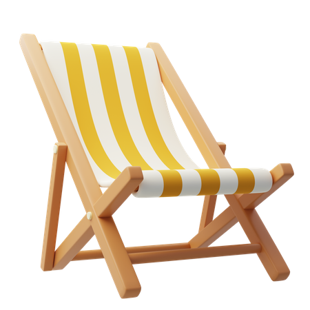 Free Beach Chair 3D Icon