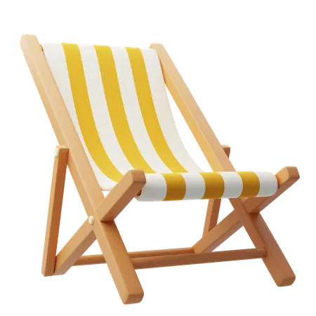 Free Beach Chair 3D Icon