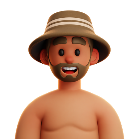 Free BEACH MAN  3D Icon