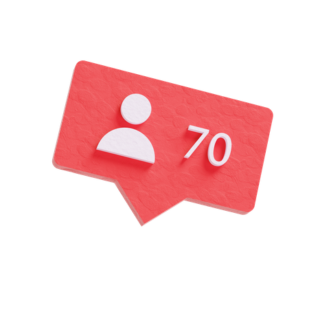 Free Benachrichtigung folgen  3D Icon