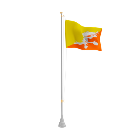 Free Bhoutan  3D Flag