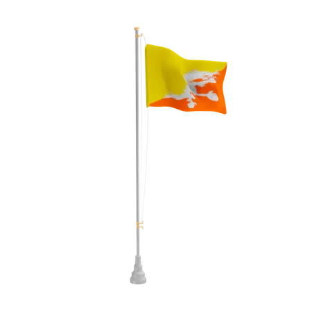 Free Bhoutan  3D Flag