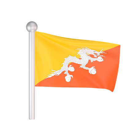 Free Bhutan Flag  3D Icon