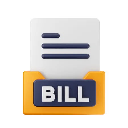 Free Bill Folder  3D Icon