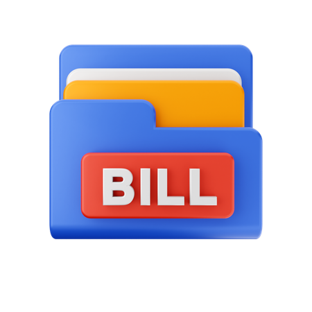 Free Bill Folder  3D Icon