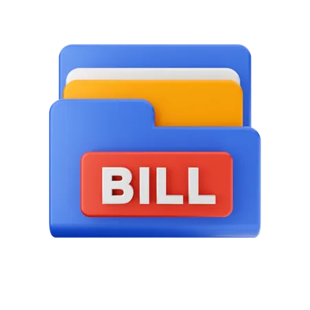 Free Bill Folder  3D Icon