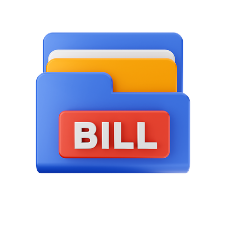 Free Bill Folder  3D Icon