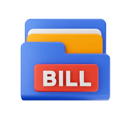 Free Bill Folder  3D Icon