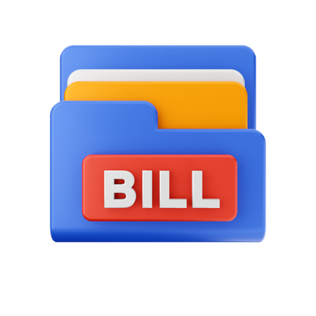 Free Bill Folder  3D Icon