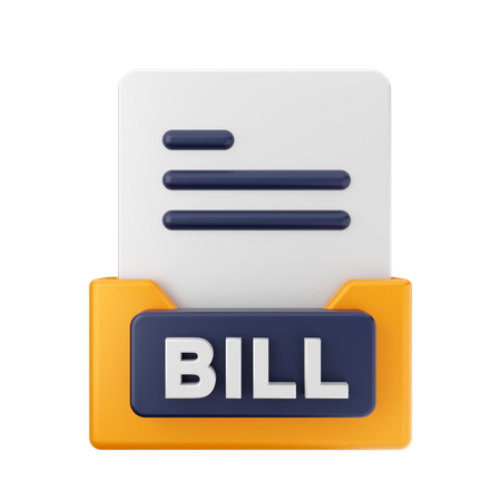Free Bill Folder  3D Icon