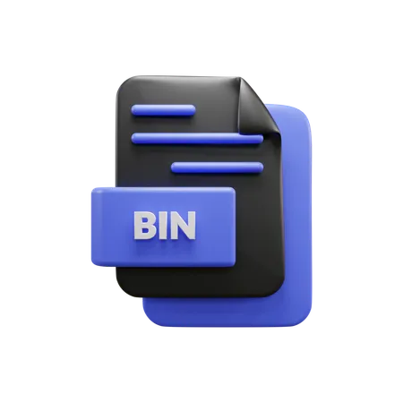 Free Bin File  3D Icon