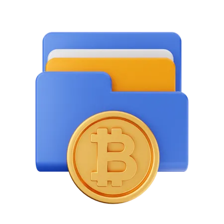 Free Bitcoin Folder  3D Icon