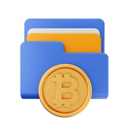 Free Bitcoin Folder  3D Icon