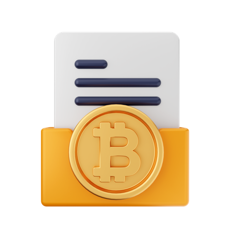 Free Bitcoin Folder  3D Icon
