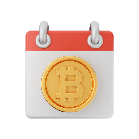 Free Bitcoin-Kalender  3D Icon