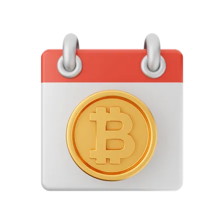 Free Bitcoin-Kalender  3D Icon