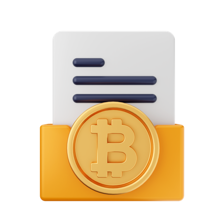 Free Bitcoin-Ordner  3D Icon