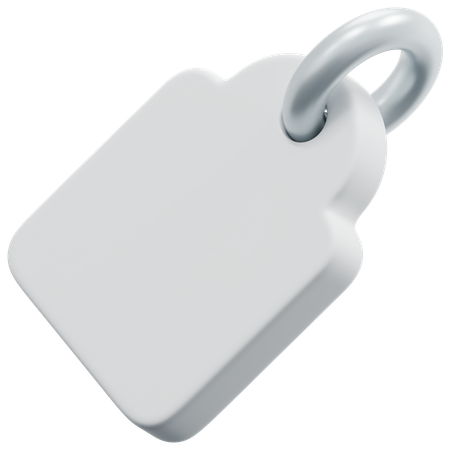 Free Blank Arch Top Tag  3D Icon