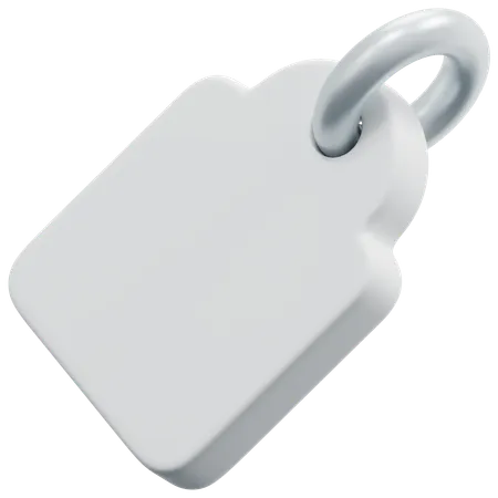 Free Blank Arch Top Tag  3D Icon