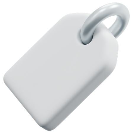 Free Blank Classic Tag  3D Icon