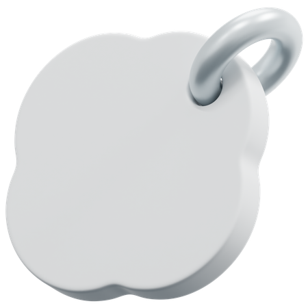 Free Blank Clover Shape Tag  3D Icon