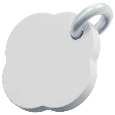 Free Blank Clover Shape Tag  3D Icon