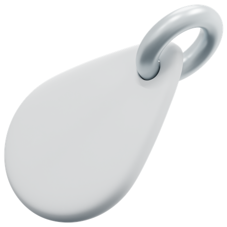 Free Blank Droplet Tag  3D Icon