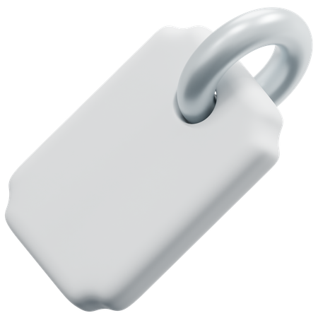 Free Blank Notched Corner Tag  3D Icon