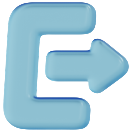 Free Blaues Glas – Abmelden  3D Icon