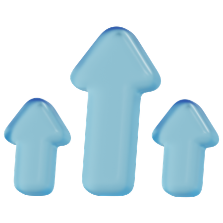 Free Blaues Glas nach oben 3D Icon