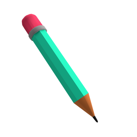 Free Blaugrüner Bleistift  3D Illustration