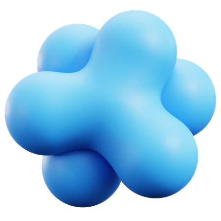 Free Formes abstraites bleues  3D Icon