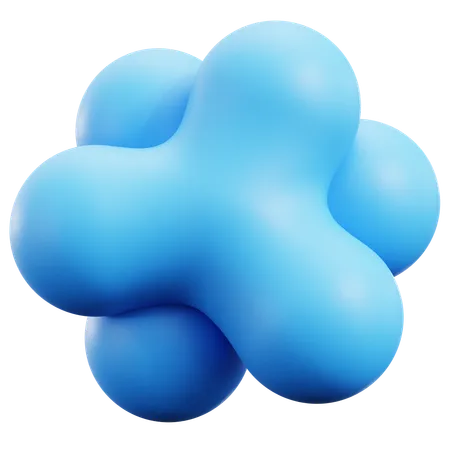 Free Formes abstraites bleues  3D Icon