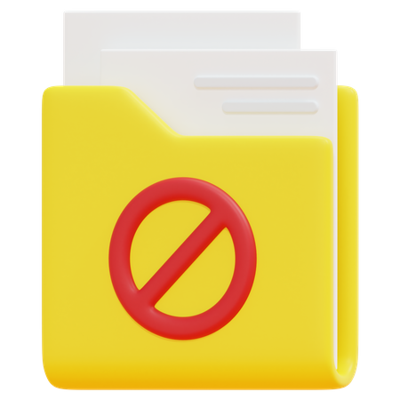 Free Block Folder  3D Icon
