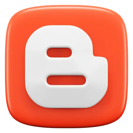 Free Stylized Depiction Of The Blogger Logo 3D Icon